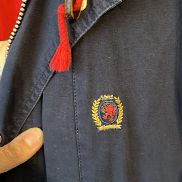 Tommy Hilfiger Varsity Crew Preppy Navy Spring Jacket Size Medium - Picture 4 of 14